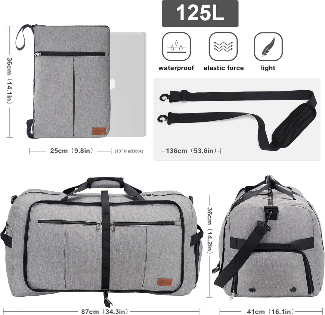 Upeelife Reisetasche, Reisetasche Gross Faltbar, Leichte Sporttasche Weekender Wasserdicht Reisetasc