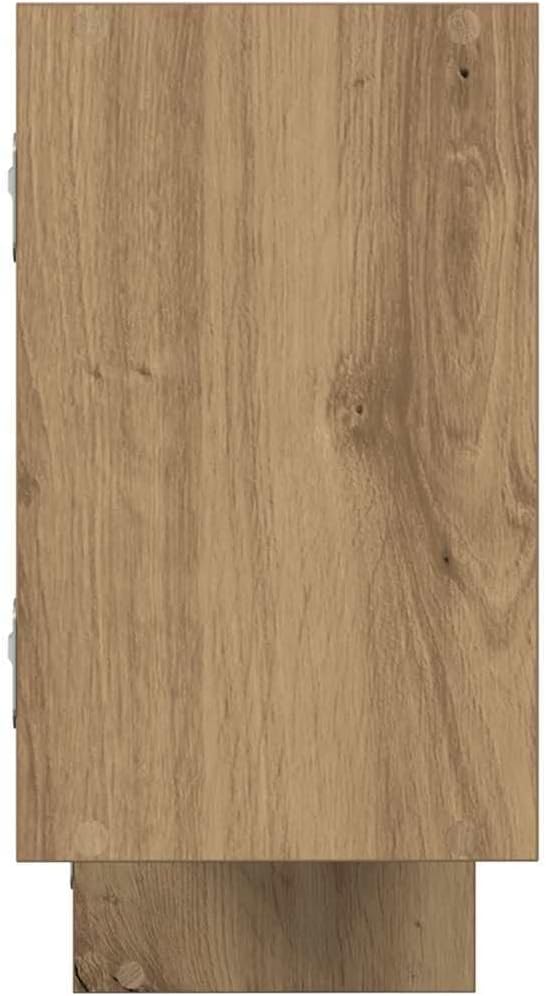 vidaXL Würfelregal 5 Fächer Artisan-Eiche Holzwerkstoff, Regal, Wandregal, Würfelregal Wandmontage,