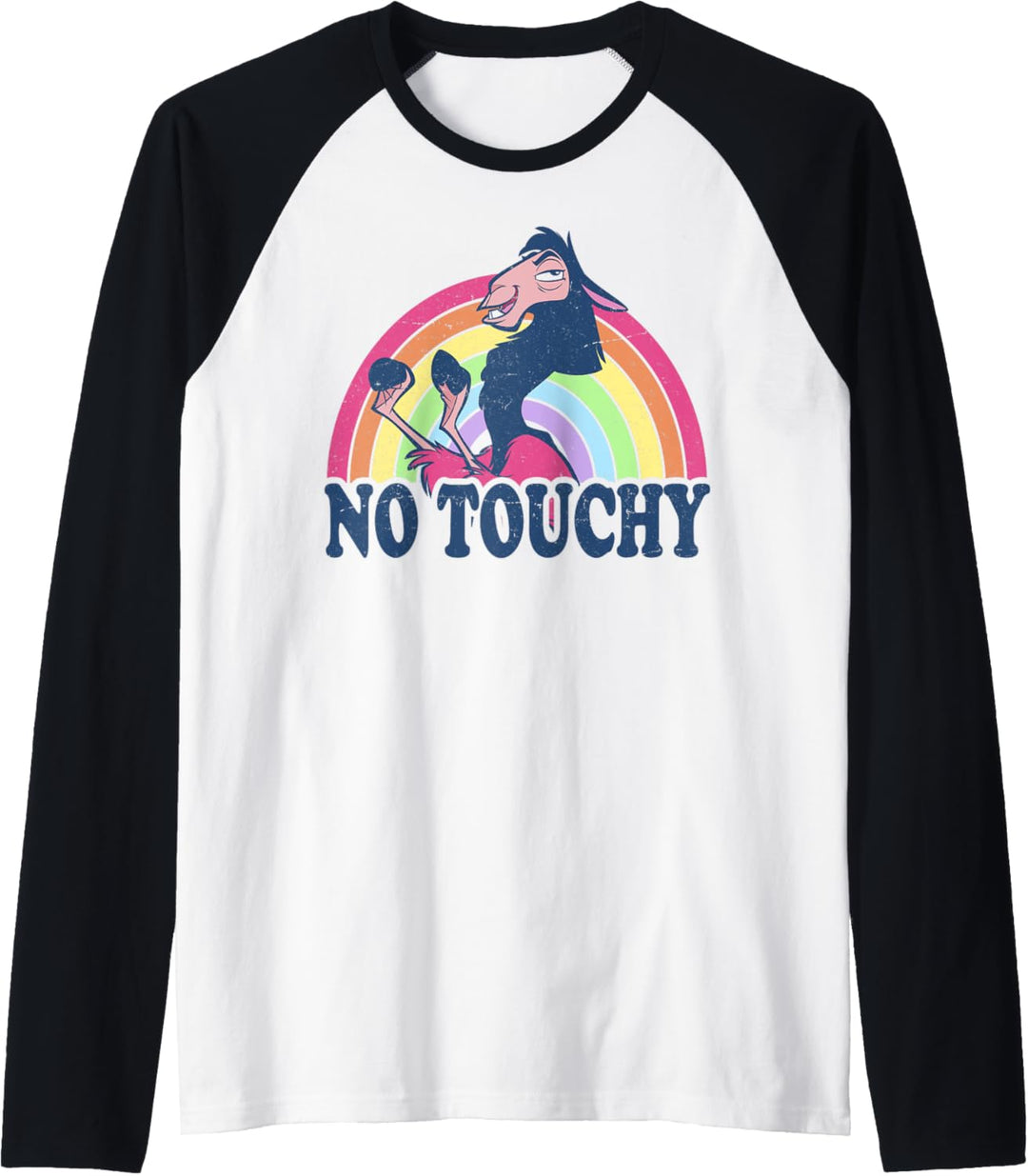 Disney The Emperor's New Groove Kuzco Rainbow No Touchy Raglan