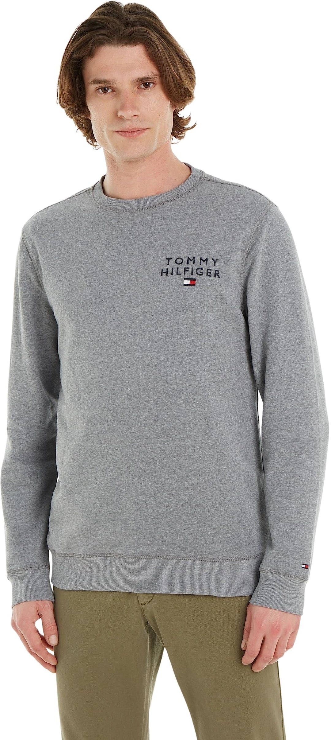Tommy Hilfiger Herren Track Top HWK Um0um02878 Schwere Strickwaren (1er Pack) M Grau (Medium Grey He