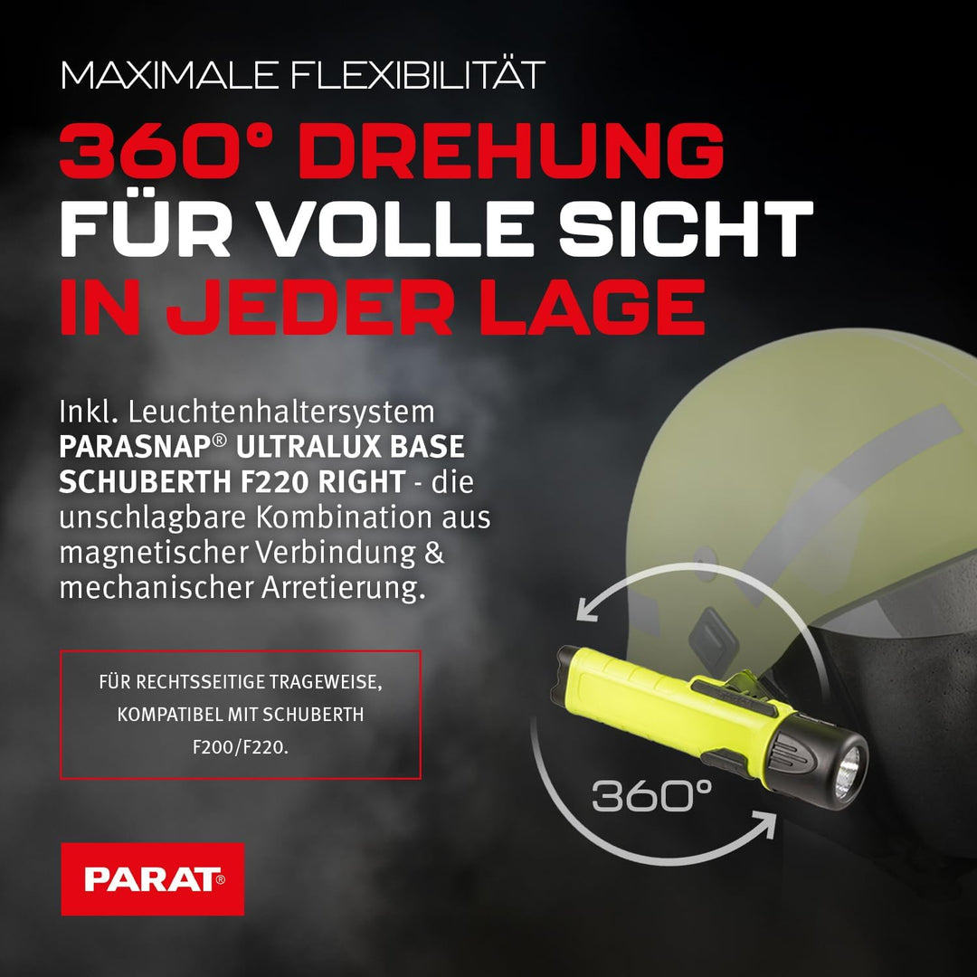 PARALUX® PX1 FEUERWEHR Set für Schuberth F220 Rechts (Länge x Breite x Tiefe 167 x 41 x 43 mm, Gewic