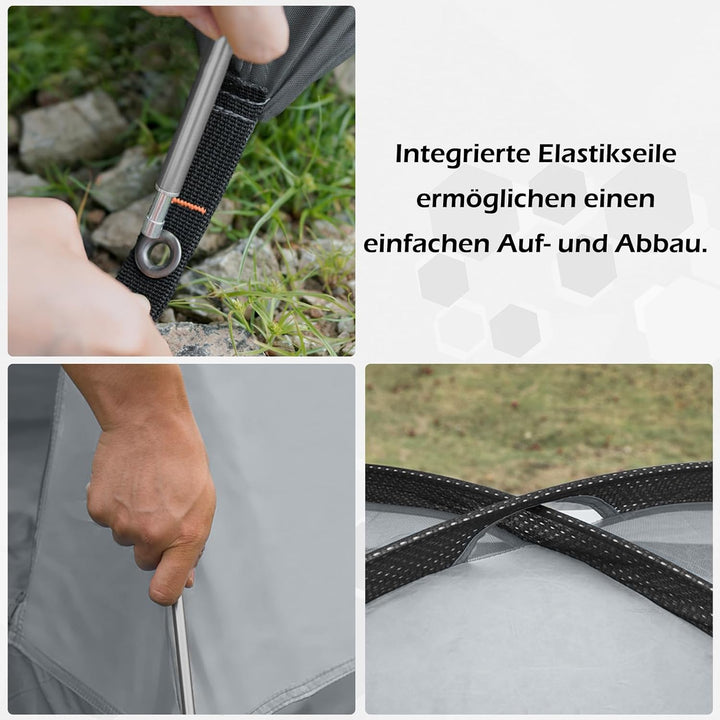 TRIWONDER 2 Stück Zeltstange, Alu Zeltstange Reparatur Set, Aluminium Tarp Pole Tarpstange, Aufstell