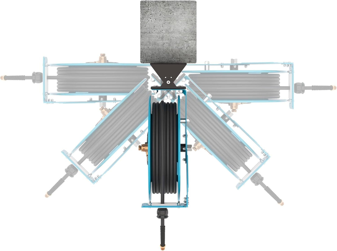 HAZET offener Schlauchaufroller 9040OS-10,20 Meter,10 mm, Max. 20 bar,Stahlausführung,Automatischer