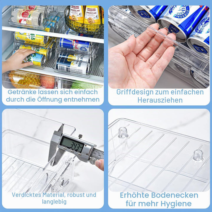 Lighterday Dosen Kühlschrank Organizer Doppelt Dosenspender Kühlschrank Dosen Fridge Organizer Geträ