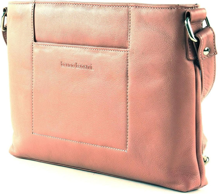Bruno Banani Umhängetasche rosa echt Leder Damen - 020315