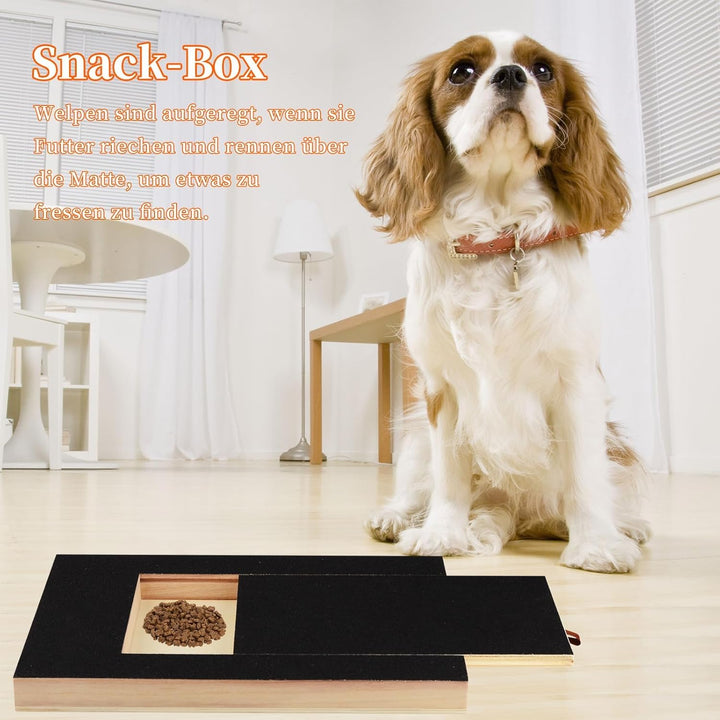 Kratzbrett für Hunde mit Leckerlibox 35x25x3cm, Scratch Pad für Nägel, Stressfreies Haustier Nagelfe