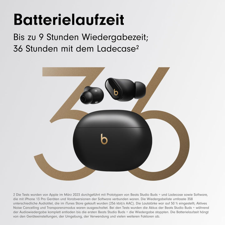 Beats Studio Buds + | Komplett kabellose Noise Cancelling In-Ear Kopfhörer, verbesserte Apple & Andr