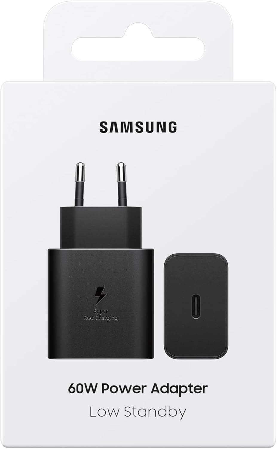 Samsung Schnellladeadapter EP-T6010N, USB-C Ladegerät mit 60W Schnellladen, kompatibel mit Geräten A