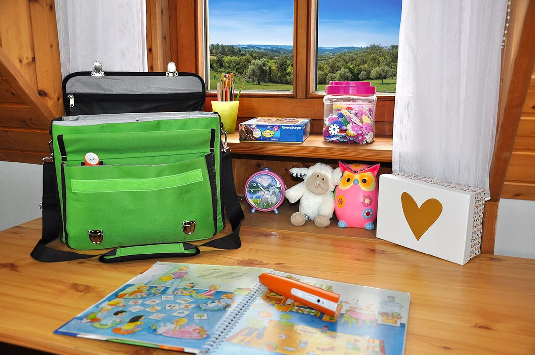 PUNALU TipToi Tasche, Tasche für TipToi Stift & TipToi Bücher, Büchertasche mit Platz für 2 Stifte u