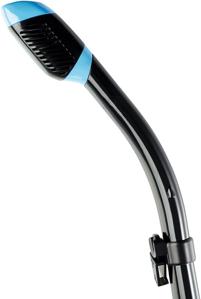 Cressi Premium Trockenschnorchel Erwachsene Dry Schwarz/Blau, Dry Schwarz/Blau