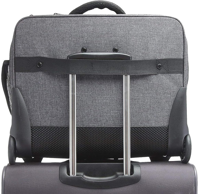 Pilotenkoffer Trolley Aktenkoffer Umhängegurt Koffer 47 cm Blau Nylon Bowatex