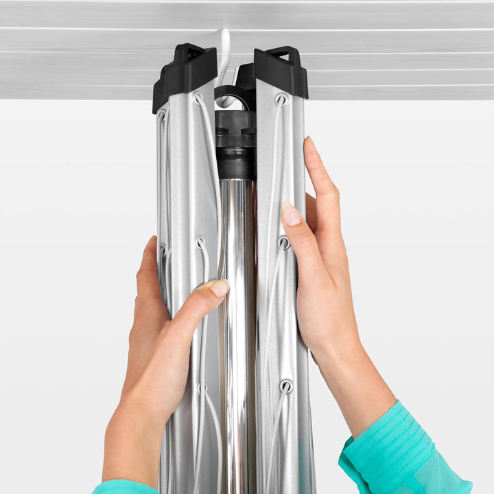 Brabantia - Topspinner Wäschespinne - Regenschirm'-System - UV-beständige Wäscheleine, 40 m - Reibun