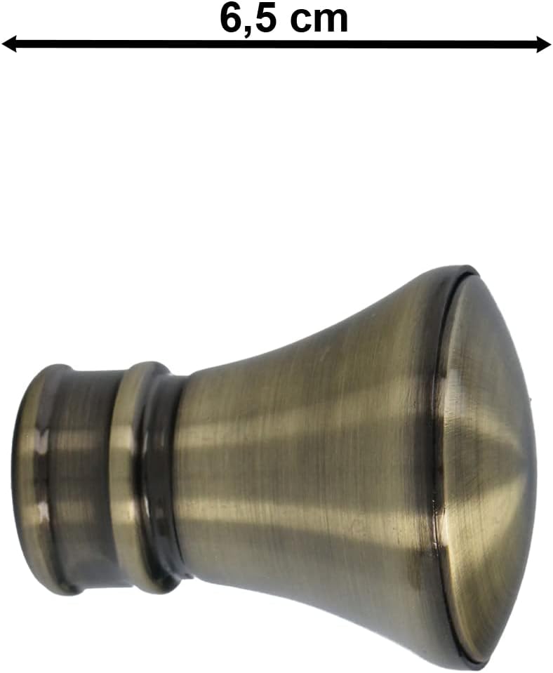 Sento 25mm Metall Gardinenstange Vorhangstange 1-läufig Messing Antik Classic 200 cm (1x200cm) PRYMA