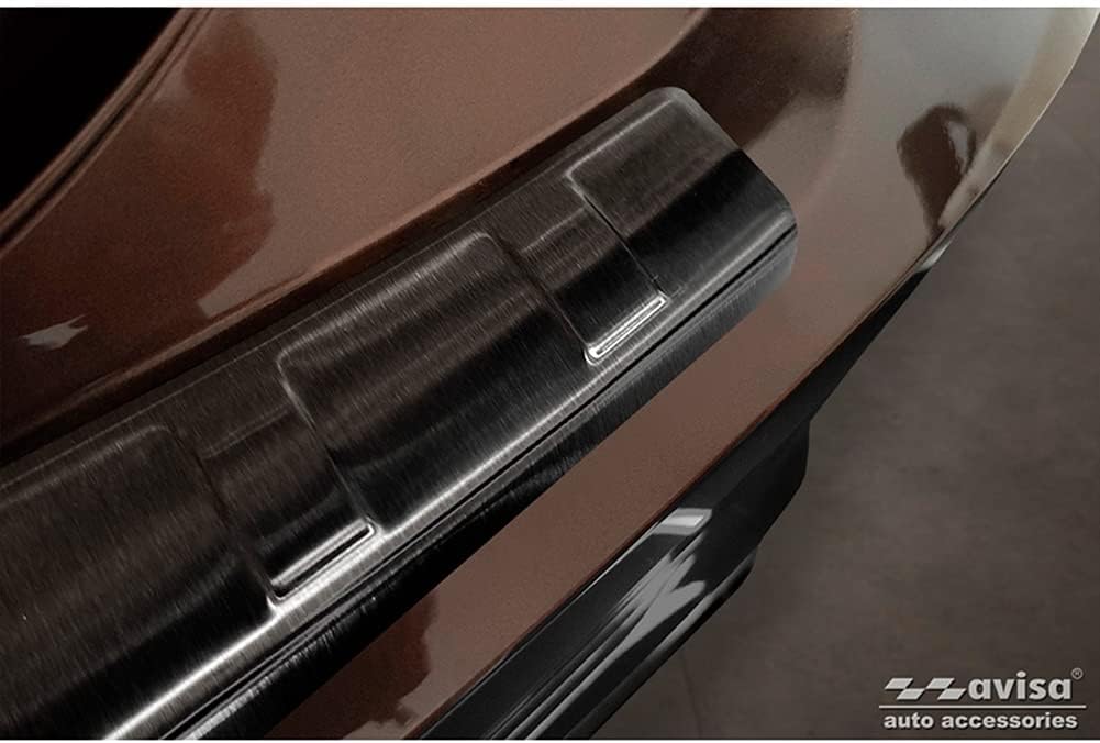 Schwarz Edelstahl Heckstossstangenschutz kompatibel mit Mitsubishi Eclipse Cross PHEV Facelift 2021-