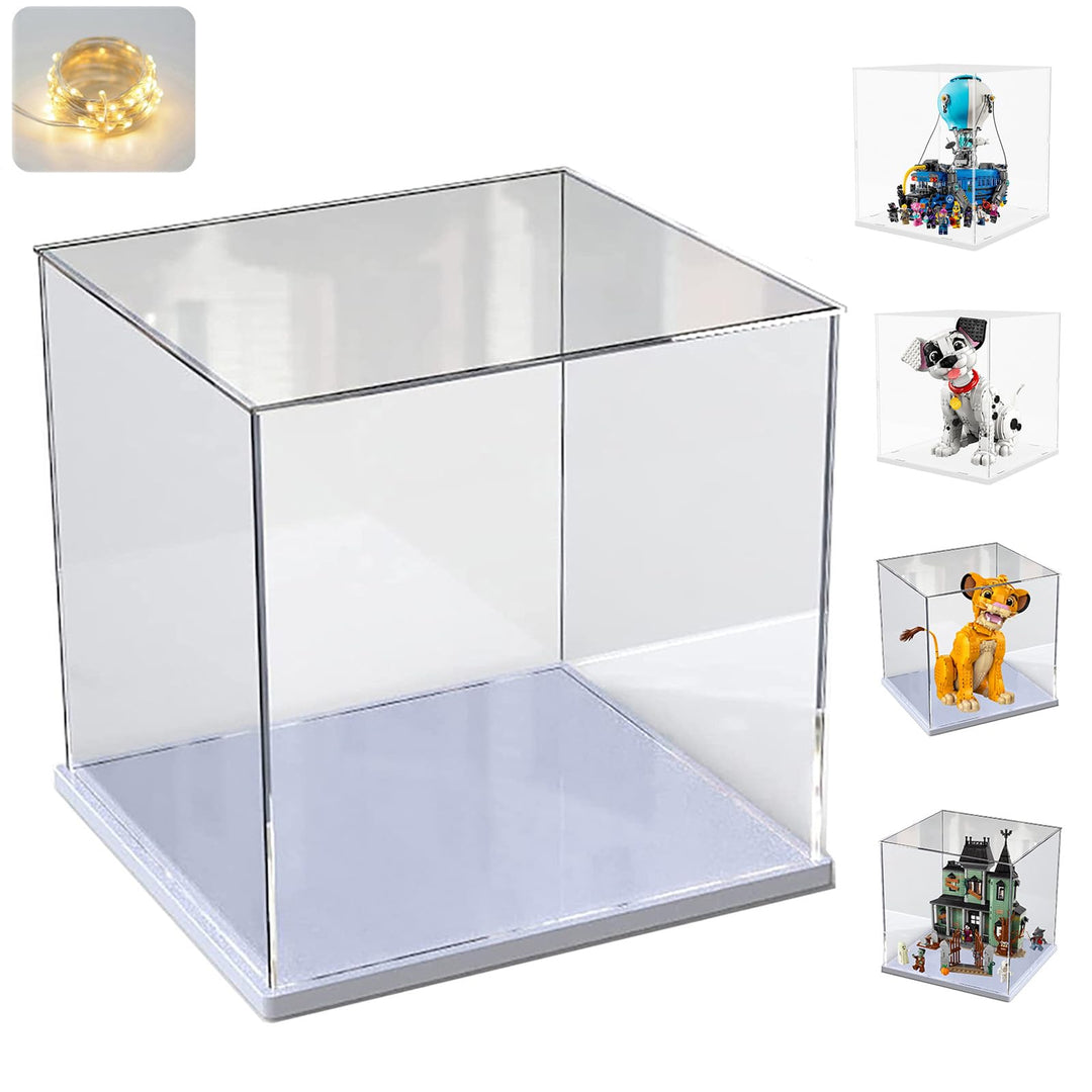 ELEpure Aufbewahrungsbox aus Acryl, transparent, für die LEGO Kollektion, Modellbau, verbesserte Prä