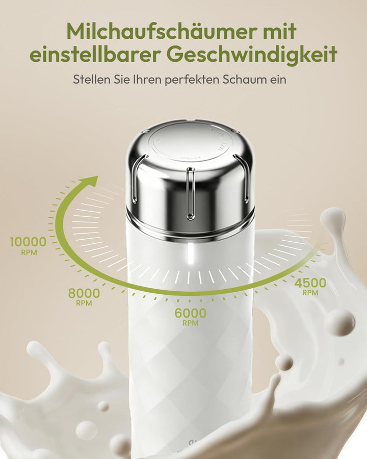 Maestri House Milchaufschäumer Mit Stufenloser Geschwindigkeitsregelung, Usb Aufladbar Milchaufschäu