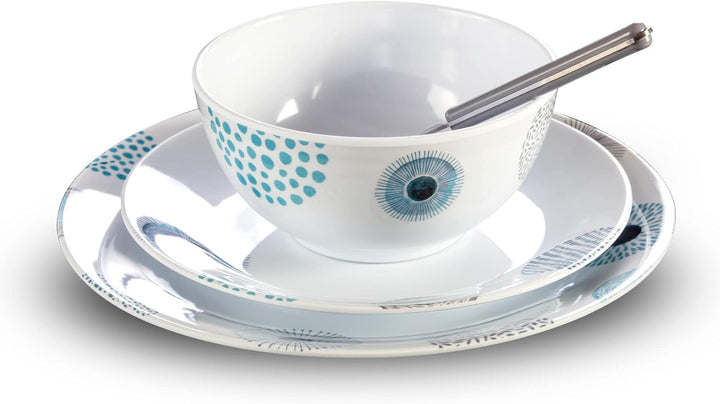 BRUNNER 0830143N.C7R Campinggeschirr für 2 Personen, Tête-À-Tête Deep Sea, 8-teilig