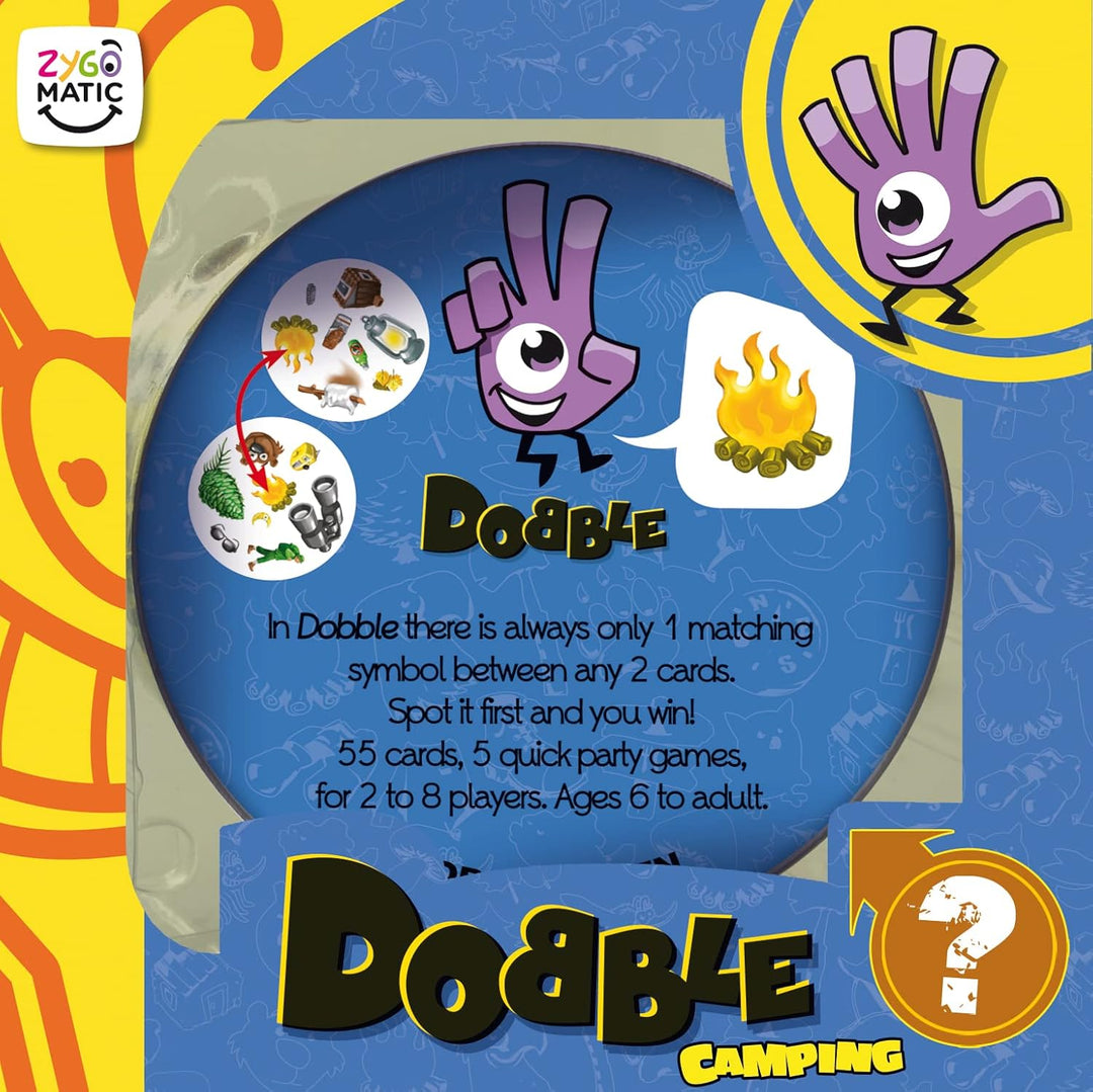 Asmodée Dobble Camping Kartenspiel, ab 6 Jahren, 2–8 Spieler, Spieldauer 15 Minuten, (in englischer