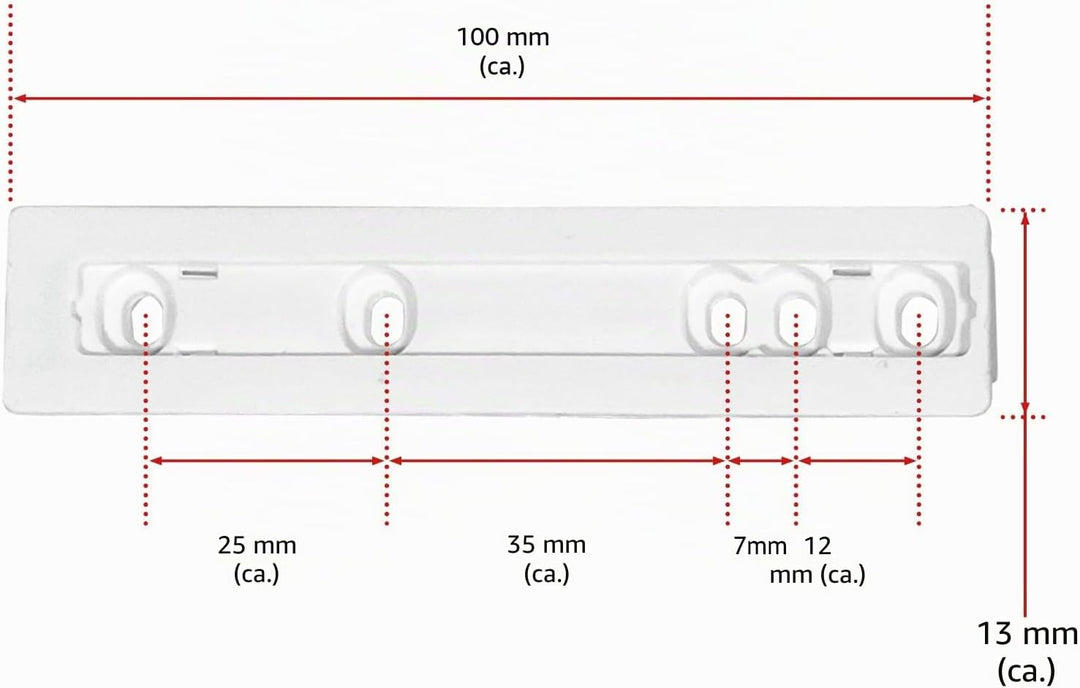 SPARES2GO Tür-Montagehalterung aus Kunststoff für IKEA Kühlschrank & Gefrierschrank (4 Stück)