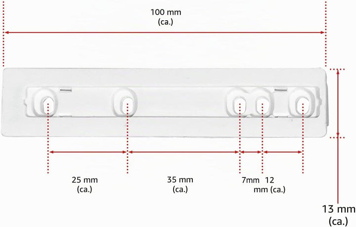 SPARES2GO Tür-Montagehalterung aus Kunststoff für IKEA Kühlschrank & Gefrierschrank (4 Stück)