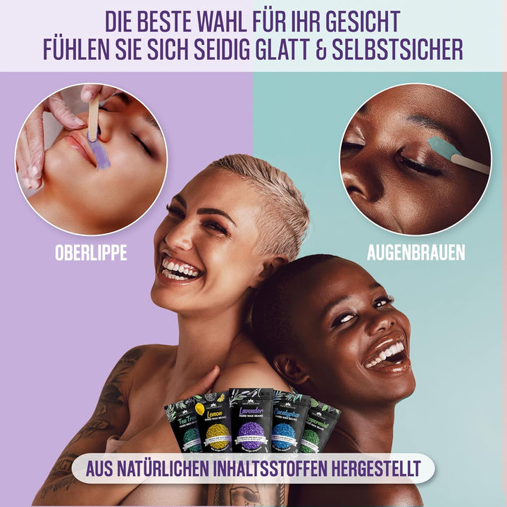 Wachs, Waxing Perlen Set für Wax Warmer - Brazilian für Waxing Maschine - Wachsperlen Haarentfernung