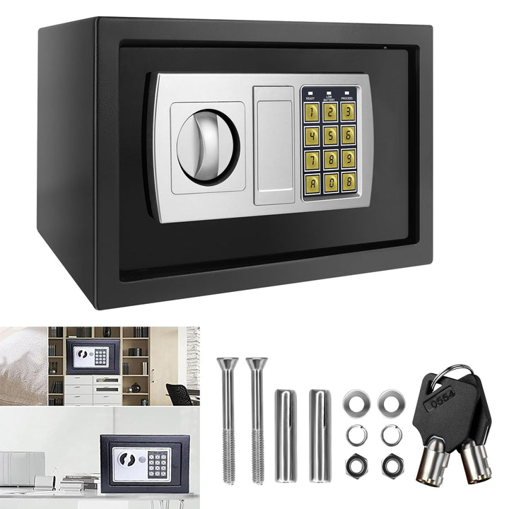 Tresor - Klein 31x20x20cm - Feuerfestes Safe mit Zahlenschloss &amp; 2×Notschlüssel - Digitaler Elektron