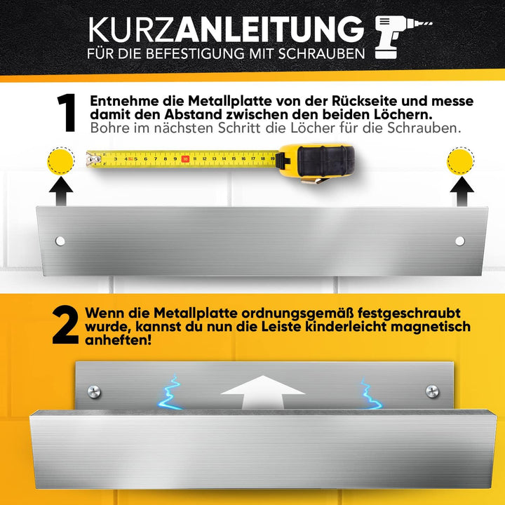 Loco Bird Magnetleiste Messer 40cm - extra starker Magnet - selbstklebend mit 3M VHB Klebeband - Mes