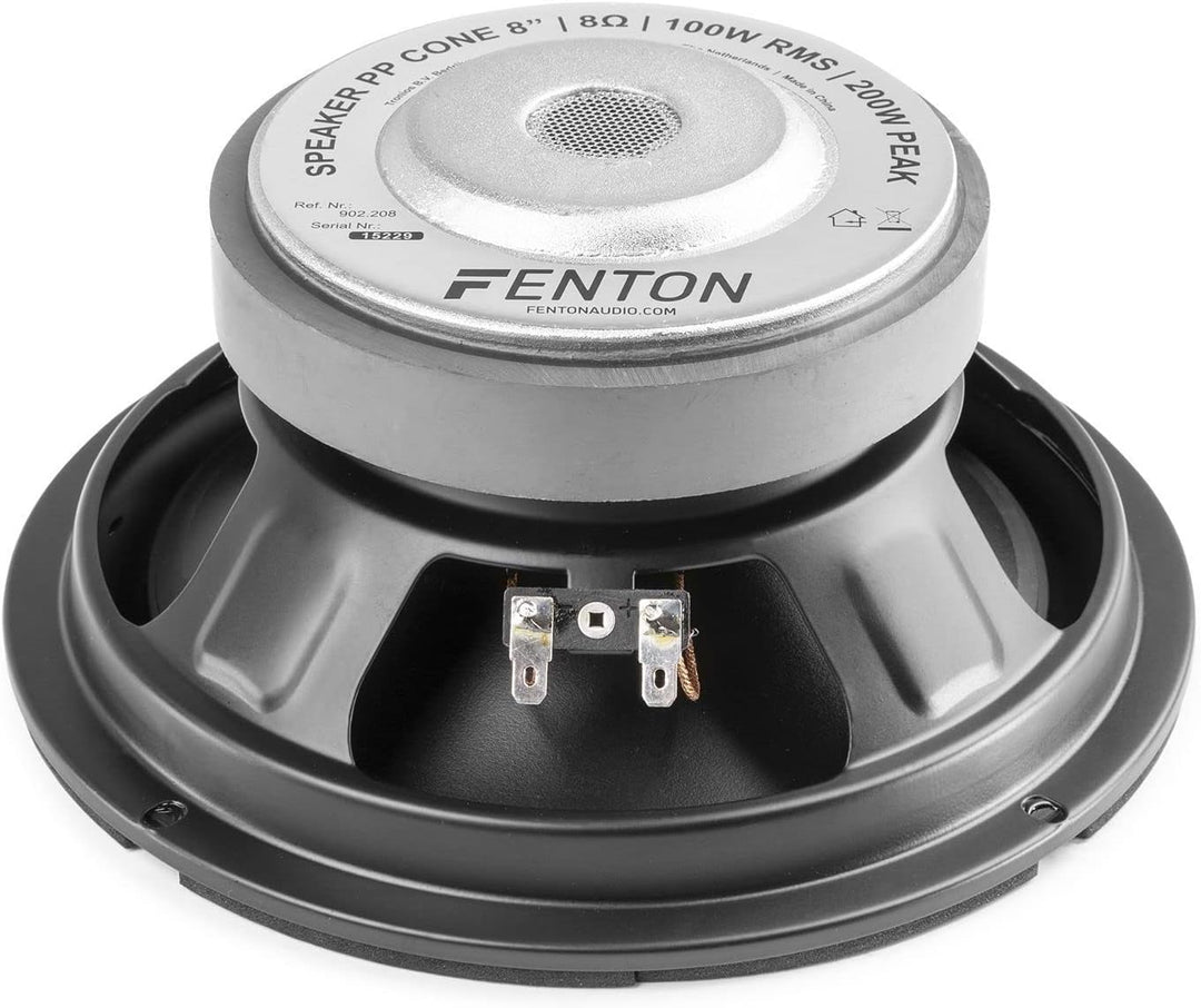 Fenton WPP - 8-Zoll HiFi Tieftöner mit PP-Membran, 100W, Basslautsprecher Tiefen Lautsprecher 20cm