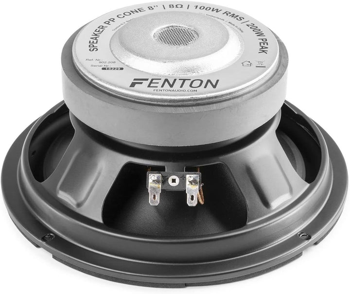 Fenton WPP - 8-Zoll HiFi Tieftöner mit PP-Membran, 100W, Basslautsprecher Tiefen Lautsprecher 20cm