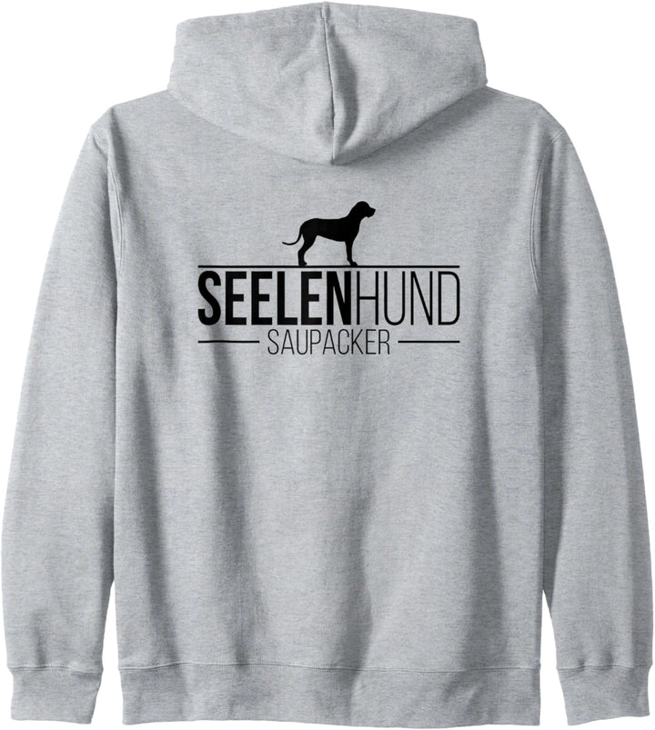 Saupacker Seelenhund Hund Hunde Spruch Hundespruch Kapuzenjacke