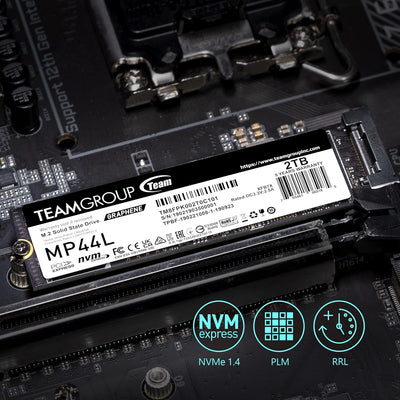TEAMGROUP MP44L 2TB SLC Cache NVMe 1.4 PCIe Gen 4x4 M.2 2280 Laptop & Desktop SSD (R/W Geschwindigke