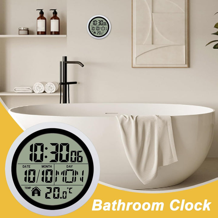 Für Das Badezimmer | Batteriebetriebene Uhr Für Badezimmer Mit Saugnapf - wasserdichte Duschaccessoi