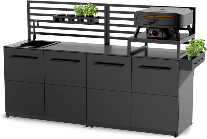 cozze® Erhöhung für Pizzaofen – Stabiler Pizzatisch-Aufsatz für die Outdoor Küche – Ergonomischer St