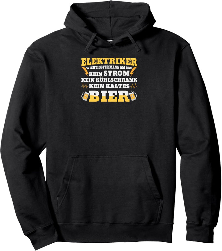 Elektriker wichtigster Mann am Bau Elektronen Widerstand Pullover Hoodie