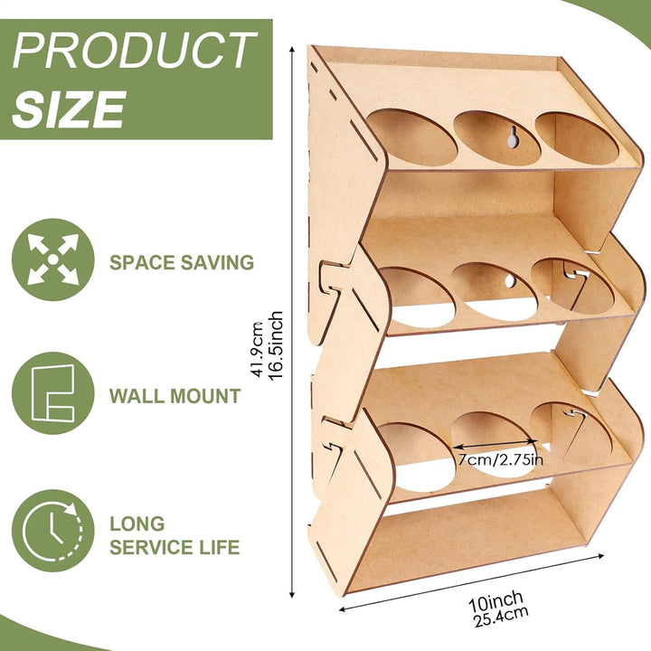 Wandmontierbarer Sprühdosen Halter,Holz Organizer Für Aerosol Spraydosen Aufbewahrung - 3-Etagen Hal