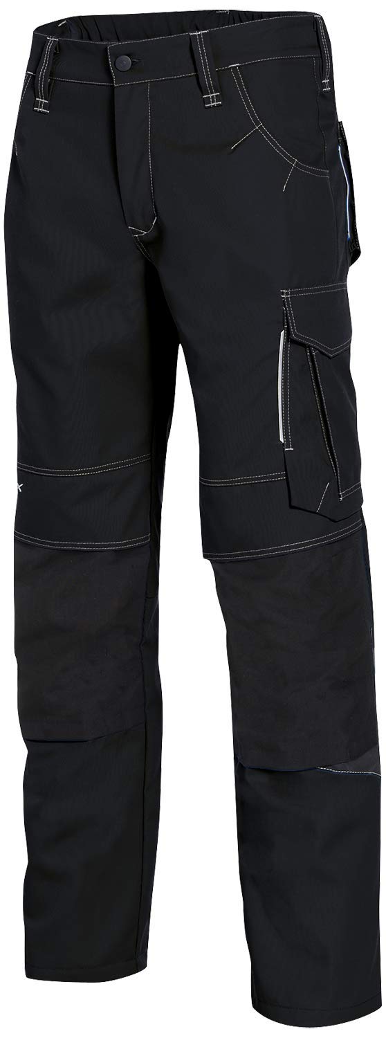 Uvex New Worker Arbeitshose - Schwarze Bundhose mit Kniepolstertaschen - Gr 58
