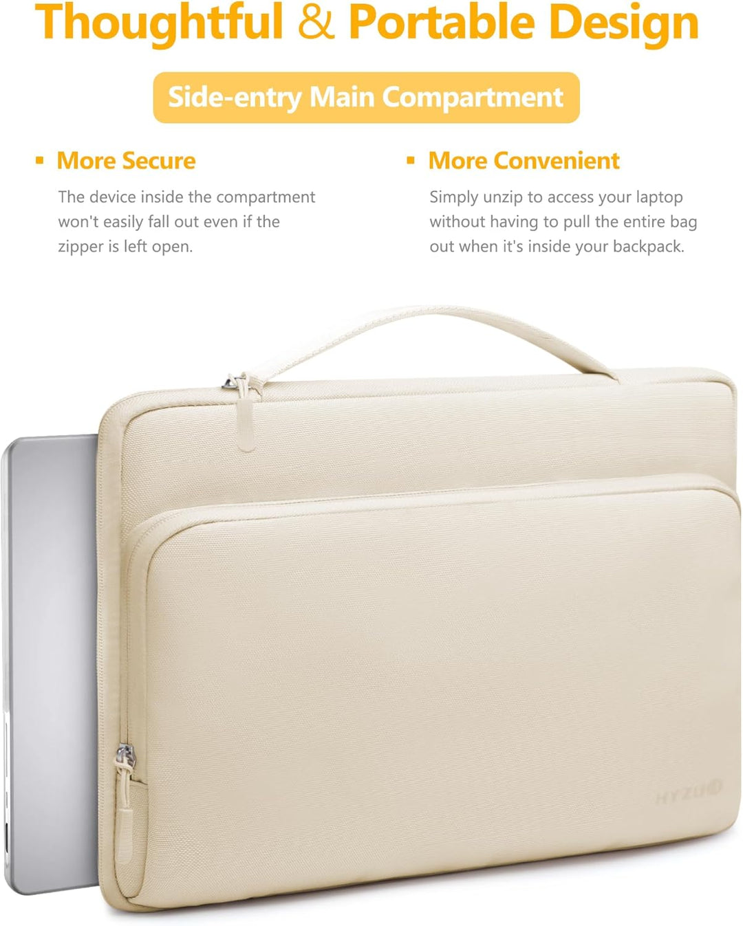 HYZUO 13,3-14 Zoll Laptop Hülle Tasche für MacBook Pro 14 M5-M1 A3426 A3427 2026-2021, 13,3" MacBook