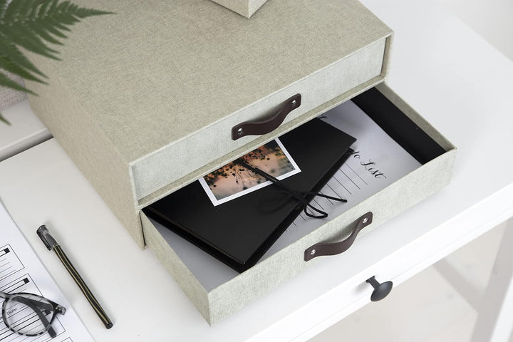 Bigso Box of Sweden BIRGER Schubladenbox für Dokumente und Bürobedarf – Schreibtisch Organizer mit 2