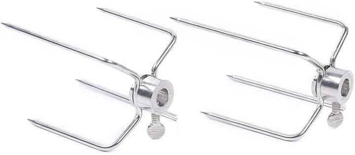 Elektrischer Grillspiess Set mit Motor | Edelstahl-Drehspiess 220-240V für Gas-/Holzkohlegrills | Un