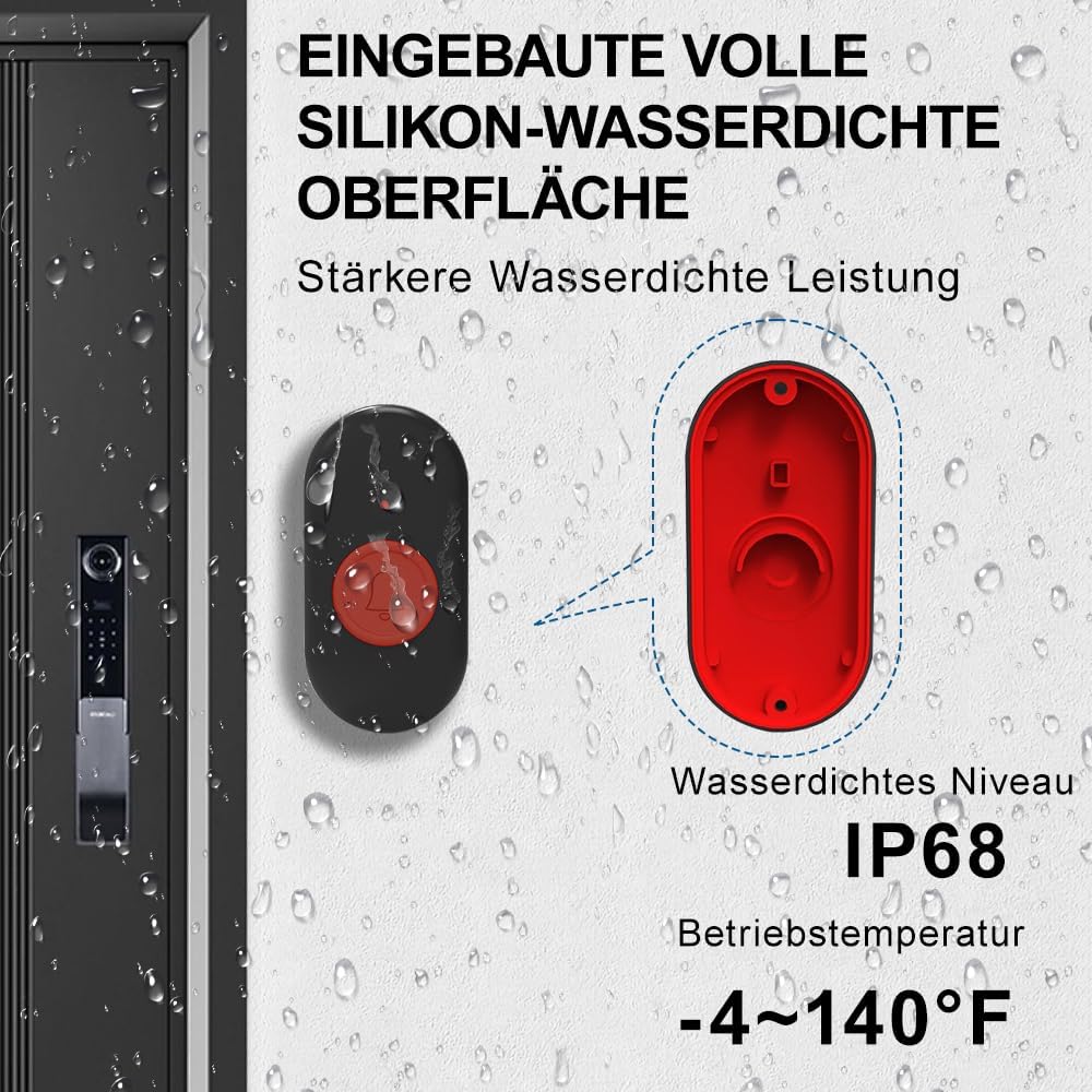 Notrufknopf für Senioren,Senioren Notruf Kabellos Notfallknopf Hausnotruf intern für Senioren SOS Al