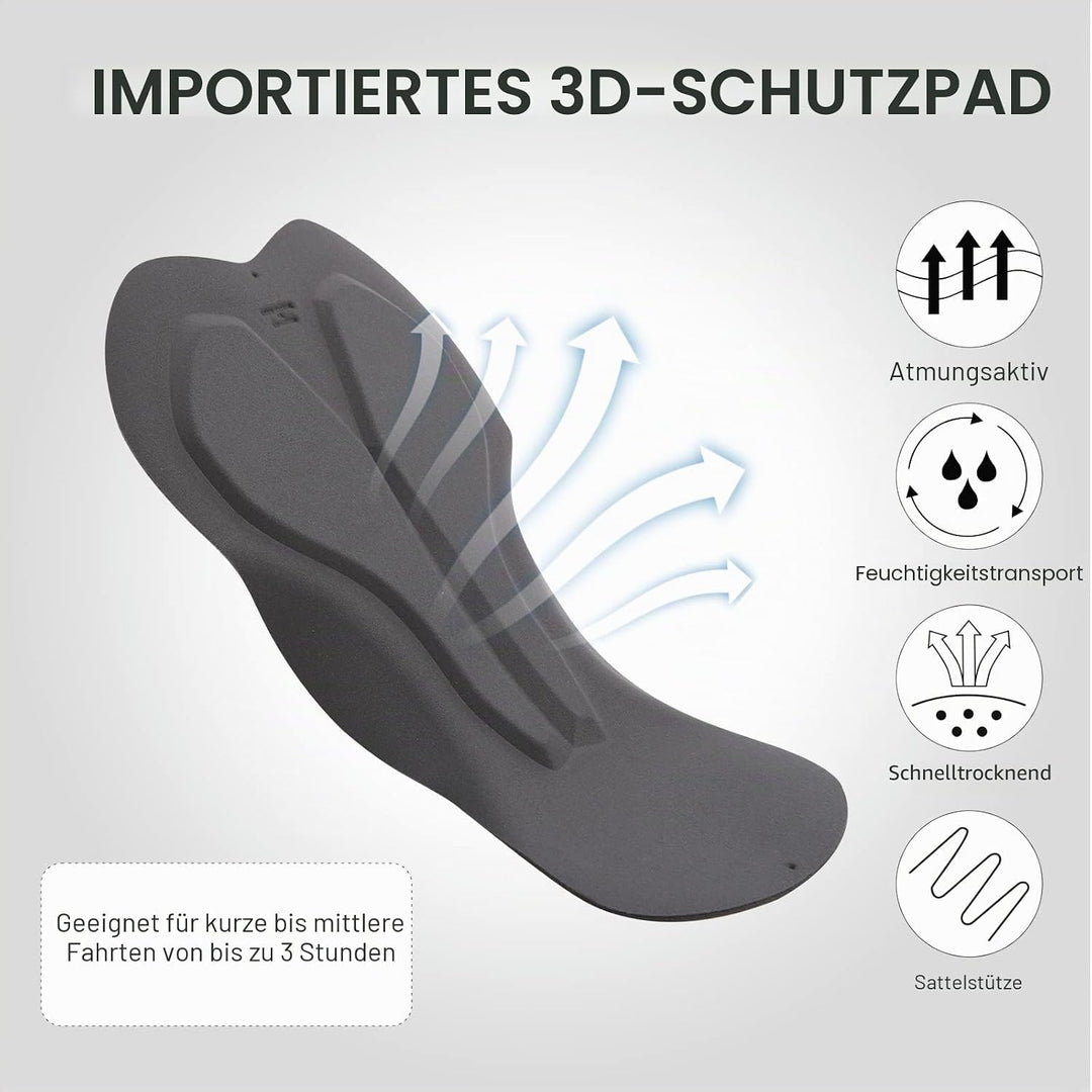 Santic Trägerhose Fahrrad Herren Fahrradhose Kurz mit Sitzpolster Radhose Herren Kurz Gepolstert S 2
