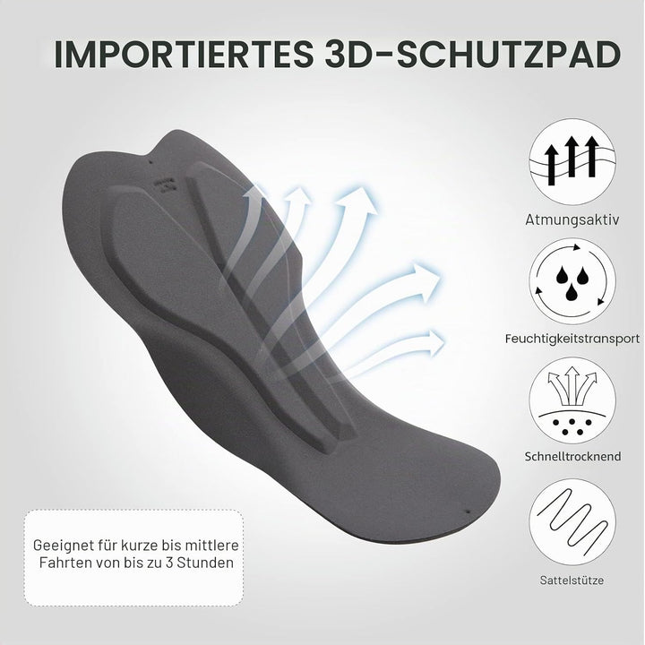 Santic Trägerhose Fahrrad Herren Fahrradhose Kurz mit Sitzpolster Radhose Herren Kurz Gepolstert L 7