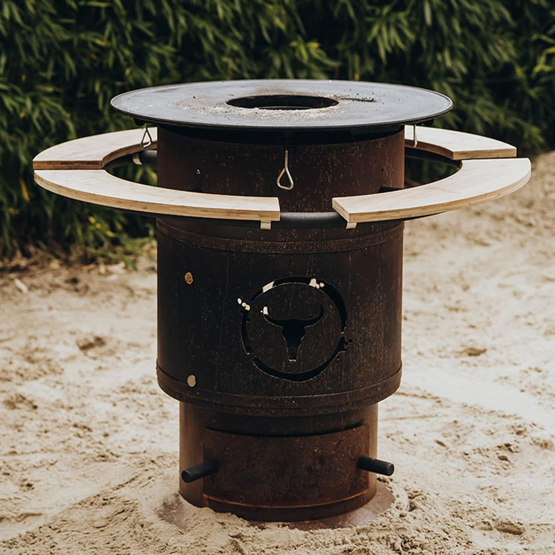 MOESTA-BBQ 19507 Bambus-Bretter für den Bandit Fireplace 19640 - Ablagebretter für Feuertonnen-Relin