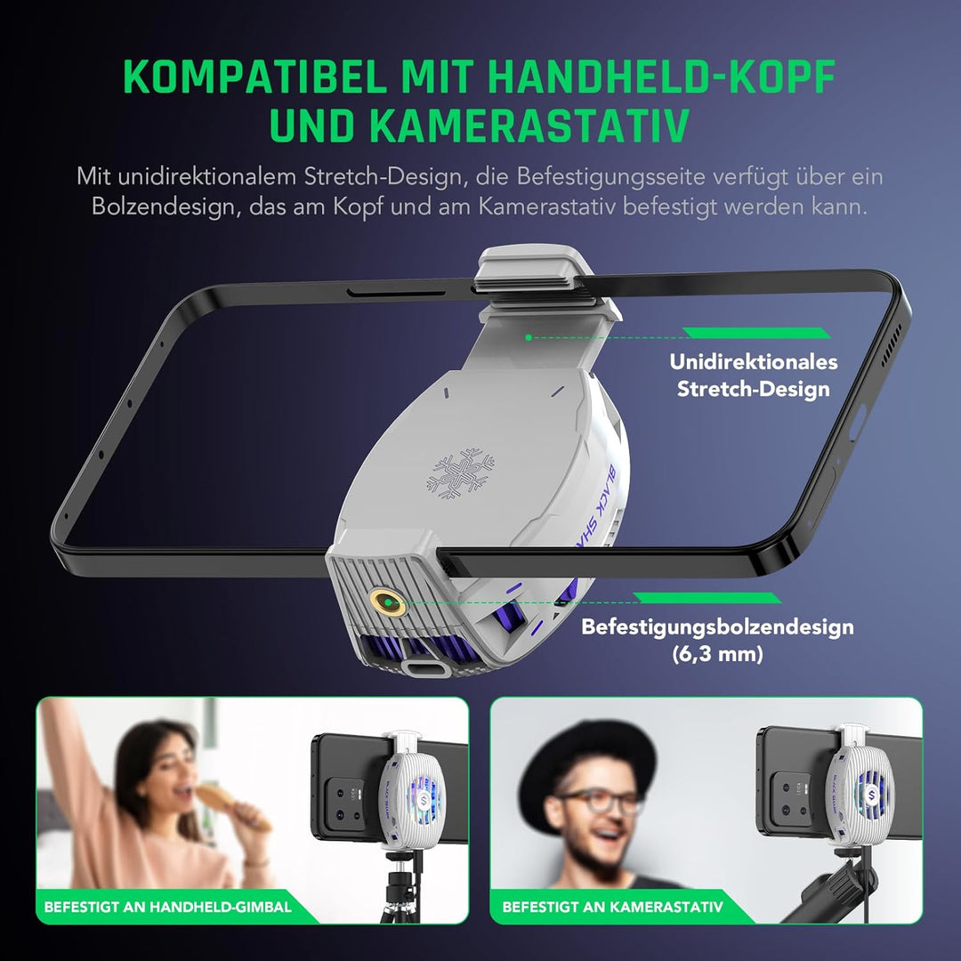 Black Shark FunCooler 5 NEO Handy Kühler für Gaming, Kabelgebundener Smartphone Kühler, Leicht, mit