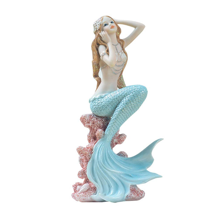 Rayberro Meerjungfrau-Badezimmer-Dekor, Meerjungfrau-Geschenke für Mädchen, 18.5 cm hohe Figur für Z