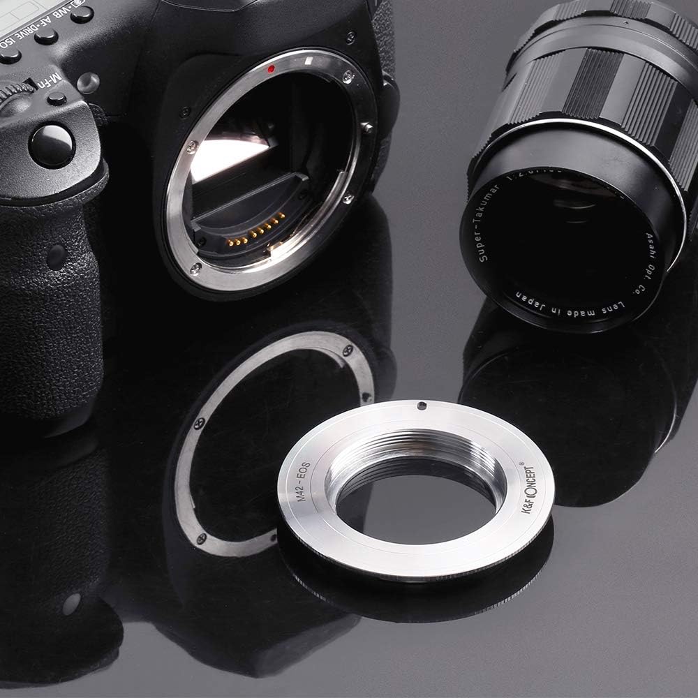 K&F Concept M42-Canon EOS Objektiv Mount Adapter Ring für M42 Objektiv auf Canon EOS DSLR Kamera Obj