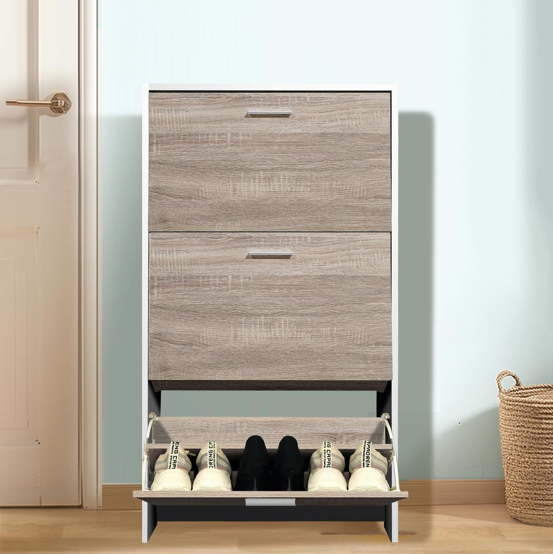 CASABEL Schuhschrank für 18 Paar – grosse Kapazität für Eingangsbereich – L 60 x T 24 x H 113 cm – T