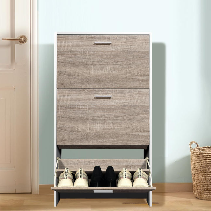 CASABEL Schuhschrank für 18 Paar – grosse Kapazität für Eingangsbereich – L 60 x T 24 x H 113 cm – T