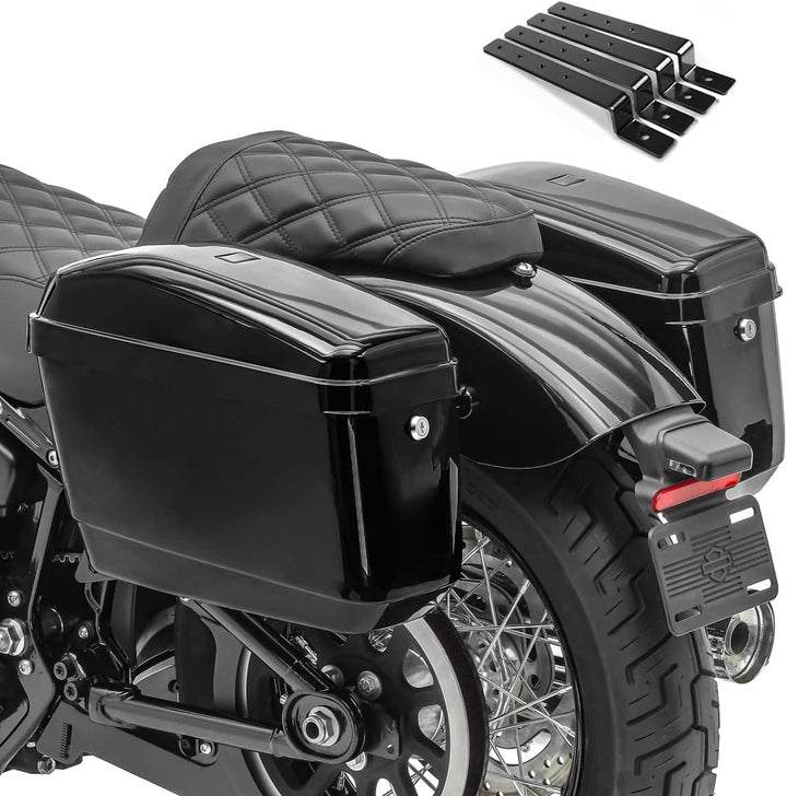 Craftride Seitenkoffer NV je 20l + Haltesatz für Chopper/Custombike Special CB43009