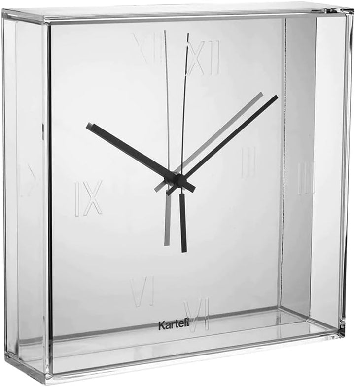 Kartell Tic & Tac Tic und Tac Uhr, Plastik, verchromt, 30 x 30 cm Cromato, Cromato